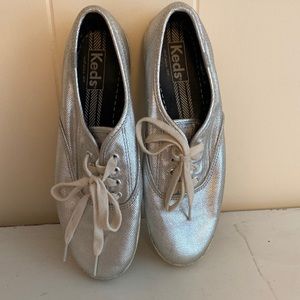 METALLIC Silver KEDS